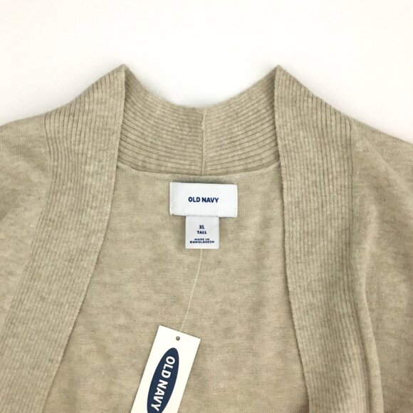NEW! Old Navy Heather Palomino Tan Lightweight Open Front Cardigan - XL Tall - Picture 7 of 8